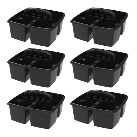 Storex Small Caddy, Black, 6PK 00972E06C